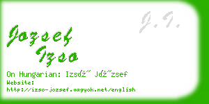 jozsef izso business card